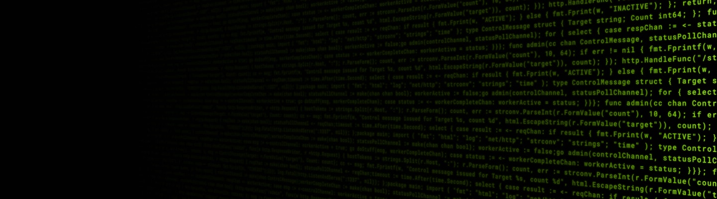 Green code hero background